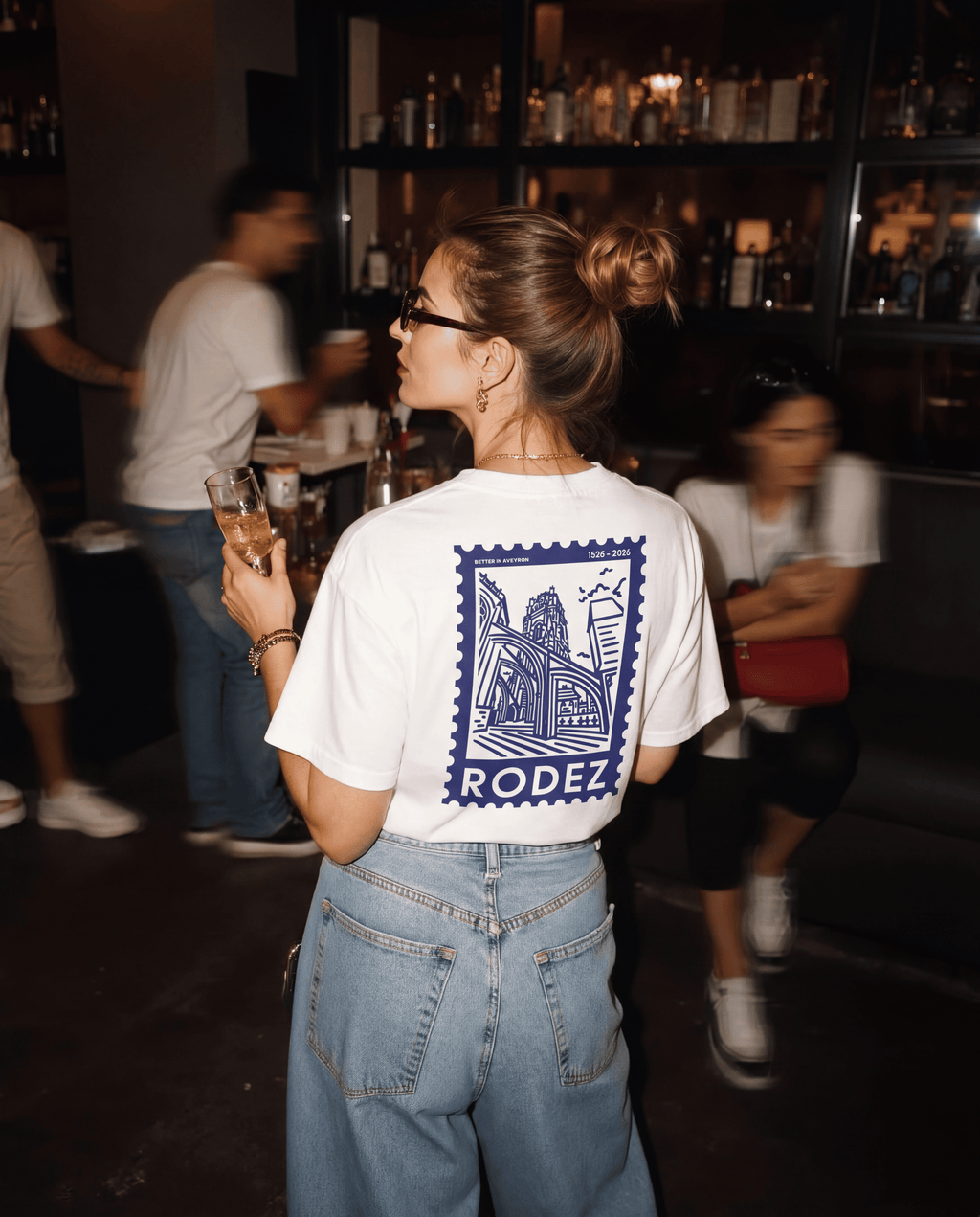 Tshirt Cathédrale Rodez Bleu 500 ans