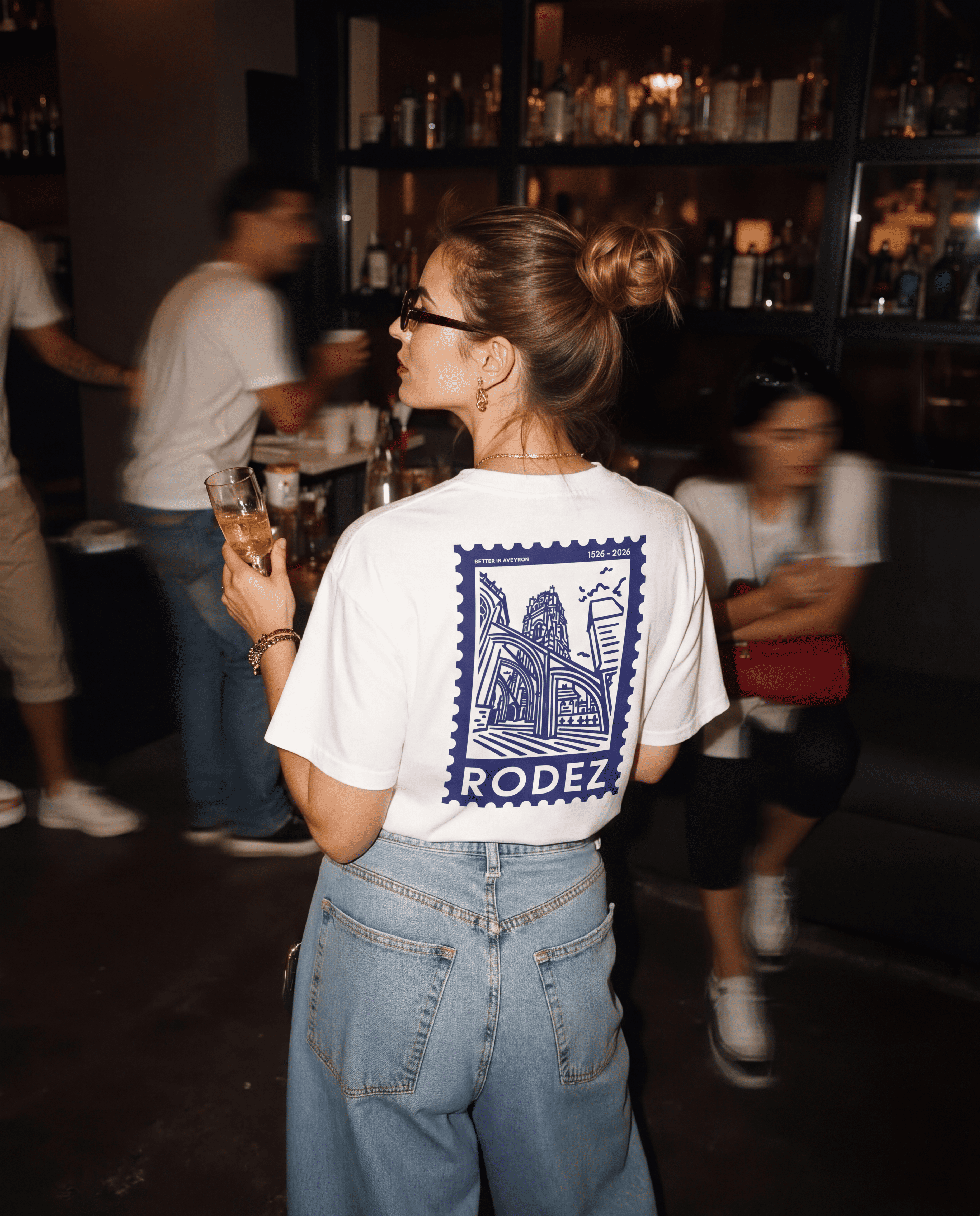 Tshirt Cathédrale Rodez Bleu 500 ans